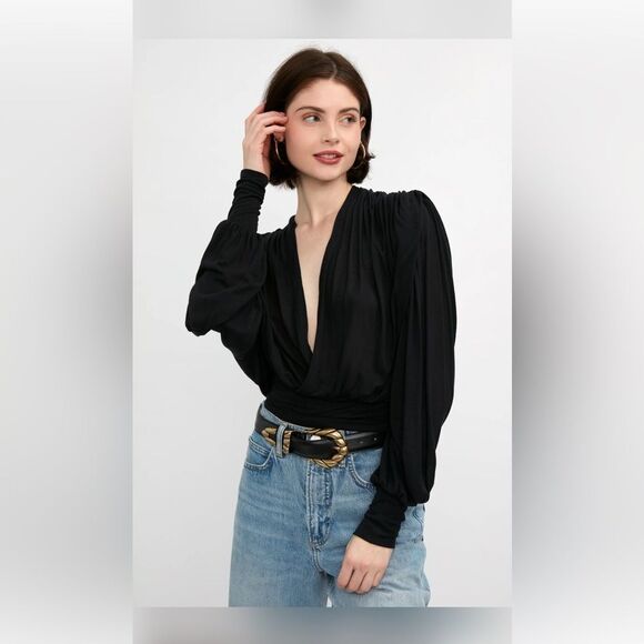 Iro Barba V-neck blouse, M - Picture 2 of 15